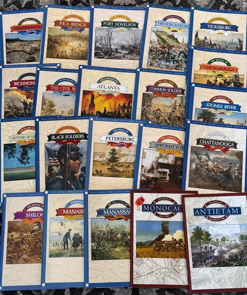 National Park CIVIL WAR Series 21 Books Shiloh/Manassas/Vicksburg/Appomattox ++