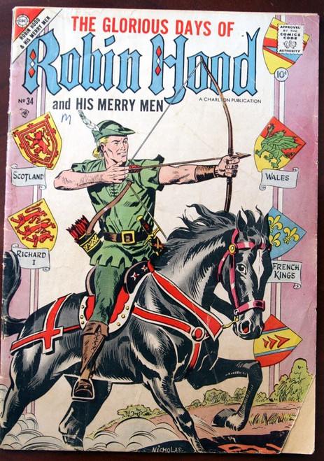 The Glorious Days of ROBIN HOOD No. 34 Vol. 3 Charlton Comic Book November 1957
