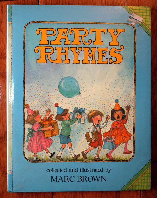 PARTY RHYMES by MARC BROWN 1988 HC/DJ E.P. Dutton Rare Children's Book