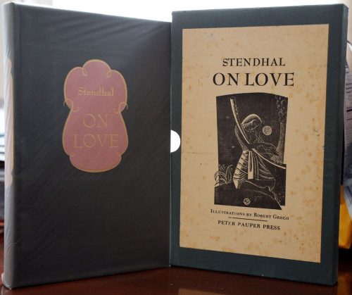 STENDHAL ON LOVE Peter Pauper Press Hardcover w. Slipcase Woolf & Robert Greco