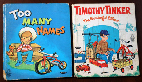 TOO MANY NAMES 1970 + TIMOTHY TINKER 1968 Vintage Tell-A-Tales Book Lot WHITMAN