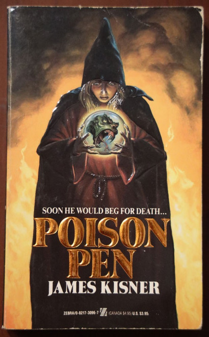 POISON PEN by James Kisner 1990 Vintage Zebra Horror Paperback 1st Printing