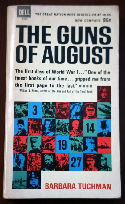 The Guns of August - Barbara Tuchman 1963 Vintage Dell Paperback WWI World War 1