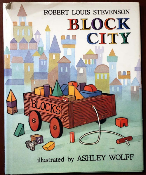 BLOCK CITY by Robert Louis Stevenson 1988 Children's Poetry HC/DJ Vintage Book