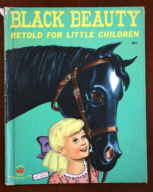 Black Beauty Retold for Little Children 1952 Wonder Books #595 Vintage Hardcover