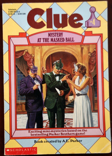 CLUE #4 Mystery at Masked Ball A.E. Parker 1993 Scholastic Paperback 1st Print