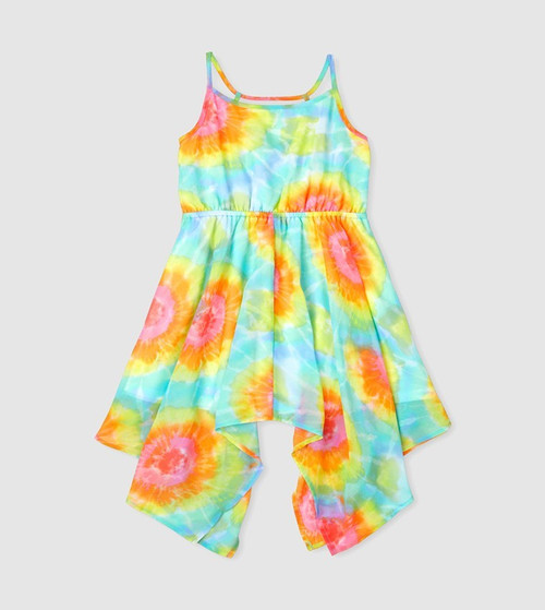 Children's Place Tie-Dye Dress GIRLS Size Large 10/12 Vista Blue $29.95 NWT New