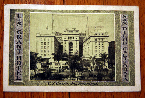 U.S. Grant Hotel San Diego, California 1929 Vintage Postcard CA - President
