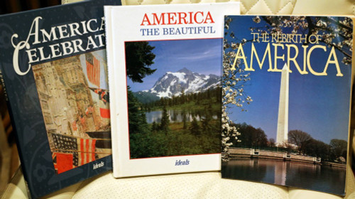 AMERICA THE BEAUTIFUL Ideals Hardcover 1988 + Rebirth of America 1986 DeMoss