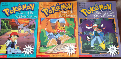 POKEMON Scholastic Paperback Books - Island of Giant, Prehistoric, Haunted Tower