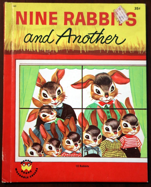 NINE RABBITS AND ANOTHER Miriam Clark Potter 1957 Vintage Wonder Books #845 VG+