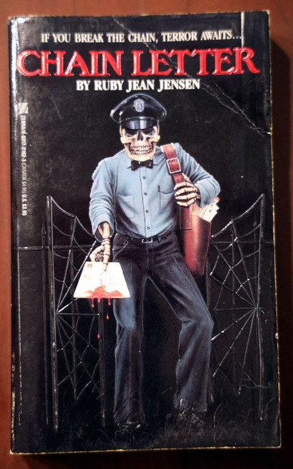 CHAIN LETTER Ruby Jean Jensen 1987 Vintage Zebra Horror Paperback 1st Printing