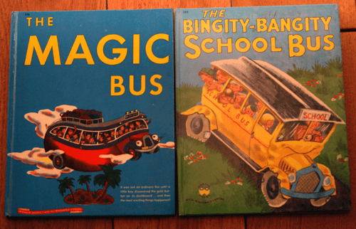 THE MAGIC BUS 1948 (Tibor Gergely) + BINGITY-BANGITY BUS 1950 Wonder Books Lot