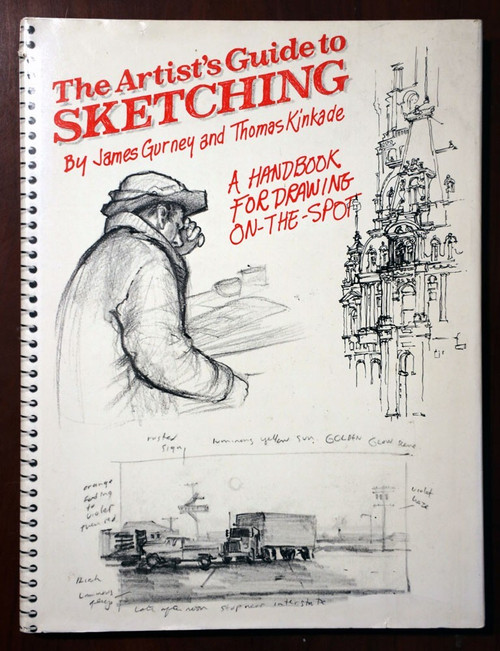 The Artist's Guide to SKETCHING by James Gurney & Thomas Kinkade 1982 1st HC/DJ