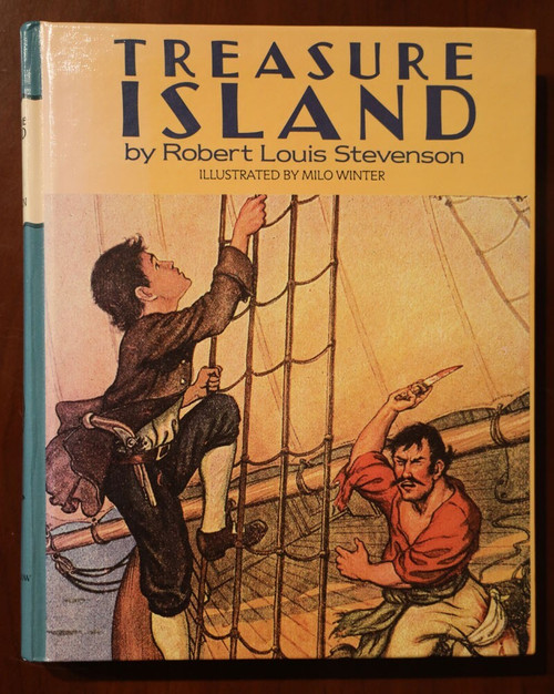 TREASURE ISLAND by Robert Louis Stevenson & Milo Winter 1986 Longmeadow Press