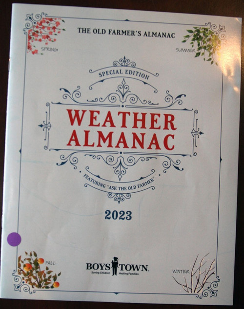 WEATHER ALMANAC 2023 Special Edition OLD FARMER'S ALMANAC Boys Town Booklet