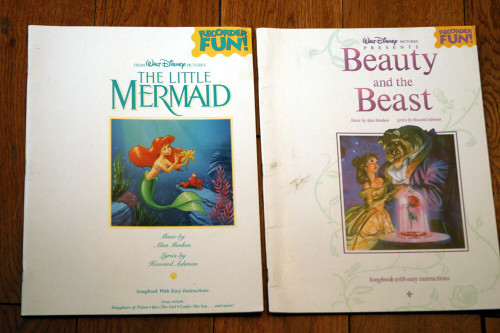 Walt Disney THE LITTLE MERMAID + BEAUTY AND THE BEAST Songbooks MUSIC BOOKS