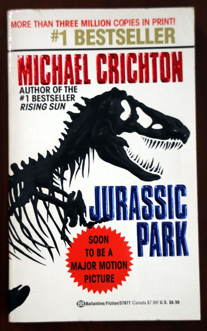 Jurassic Park by Michael Crichton 1993 Paperback 35th Printing Ballantine Books