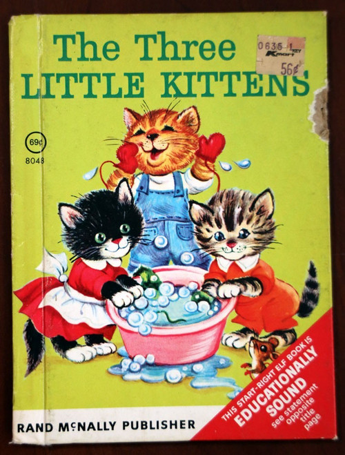 Three Little Kittens #8048 Vintage Rand McNally Start-Right Elf Book 1964