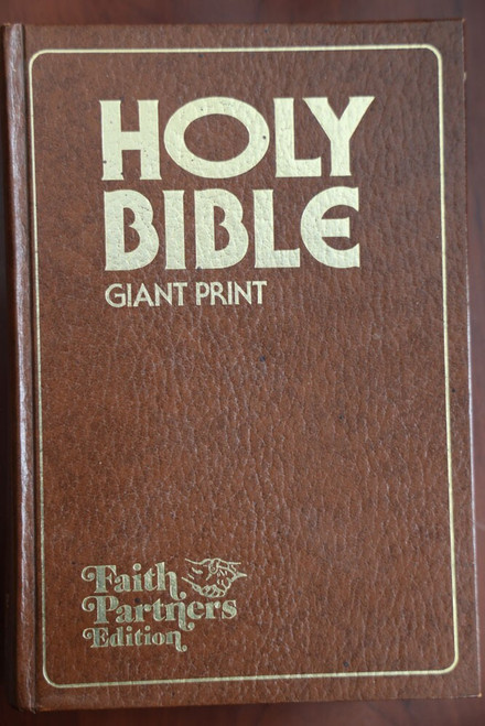 HOLY BIBLE Giant Print FAITH PARTNERS EDITION Jerry Falwell OLD-TIME GOSPEL HOUR