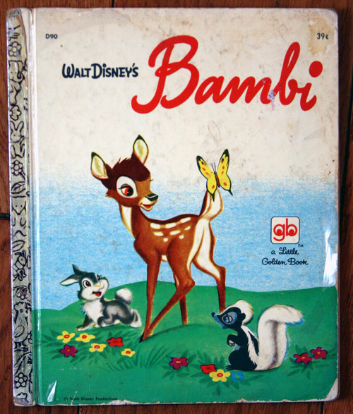Walt Disney's BAMBI 1948 Vintage Little Golden Book D90 Felix Salten