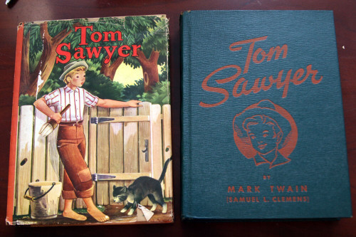 2 Vintage TOM SAWYER Books MARK TWAIN 1944 Whitman #2127 HC/DJ Arthur Jameson