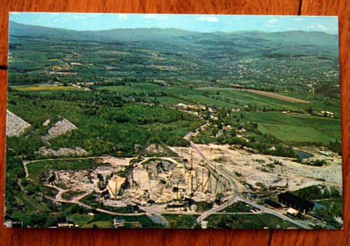 Wells-Lamson Granite Quarry Barre, Vermont Vintage Postcard VT Aerial View