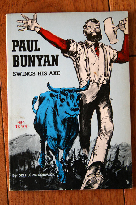 Paul Bunyan Swings His Axe by Dell J McCormick 1966 Vintage Scholastic Paperback