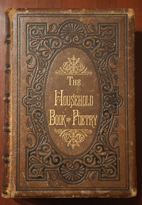The Household Book of Poetry by Charles A. Dana 1876 Antique Leather Book