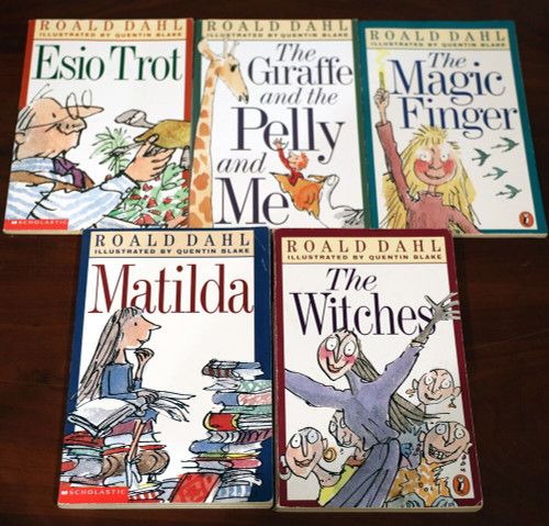 ROALD DAHL Book Lot MATILDA, WITCHES, ESIO TROT, MAGIC FINGER, GIRAFFE PELLY ME