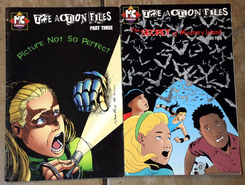MC COMICS The Action Files 2 Secret of Mystery Island + 3 Picture Not So Perfect