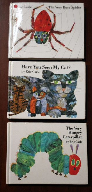 Very Busy Spider + Have You Seen My Cat + Hungry Caterpillar ERIC CARLE Mini Lot
