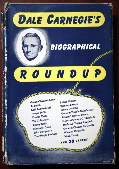 Biographical Roundup by Dale Carnegie 1944 HC/DJ Historical Figure Biographies