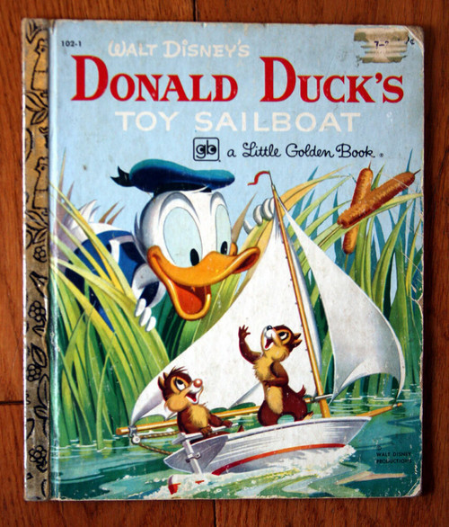 Walt Disney's Donald Duck's Toy Sailboat 1979 Vintage Little Golden Book 102-1