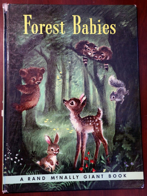 FOREST BABIES by Jean Parrish/Elizabeth Webbe 1949 Rand McNally Giant Book HC