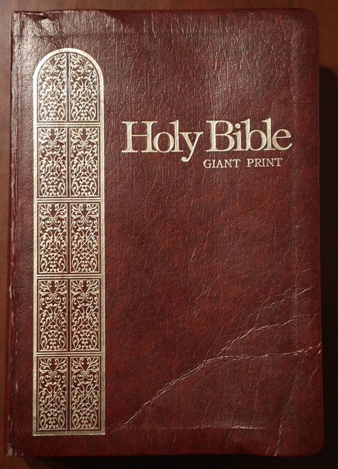 HOLY BIBLE Giant Print KJV REFERENCE/Red Letter REGENCY 883BG Concordance 1976