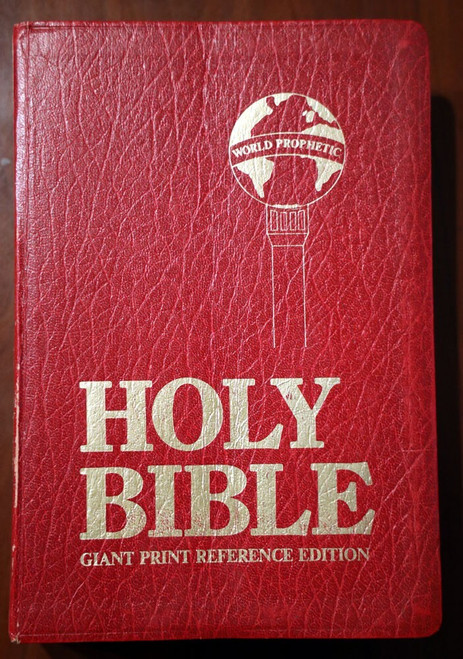 HOLY BIBLE Giant Print Reference Ed. World Prophetic Ministry 1976 Red Letter