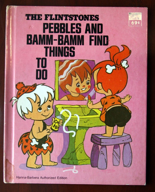 THE FLINTSTONES Pebbles and Bamm-Bamm Find Things to Do 1976 Wonder Books #919