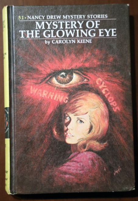Mystery of the Glowing Eye by Carolyn Keene #51 Nancy Drew Yellow Hardcover 1974
