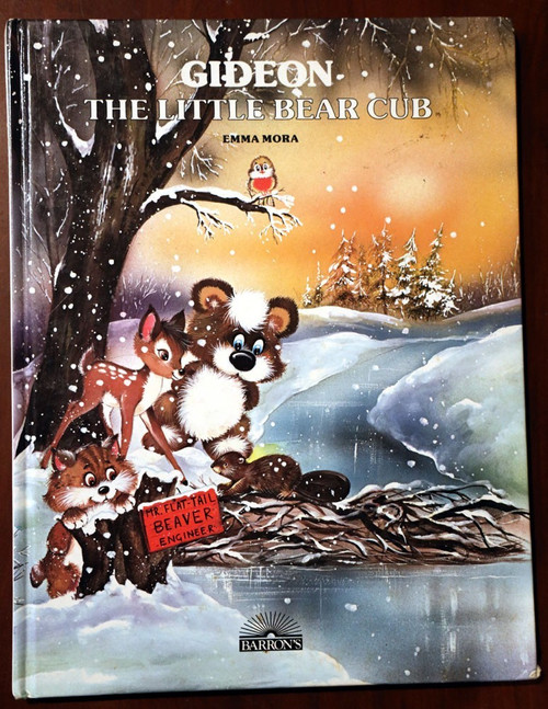 GIDEON: The Little Bear Cub by Emma Mora 1986 Barron's Vintage Hardcover Scarce