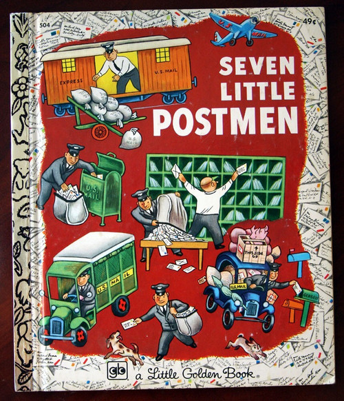 SEVEN LITTLE POSTMEN by Margaret Wise Brown 1975 Little Golden Book Edith Hurd