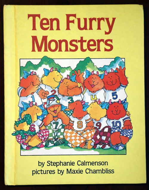 Ten Furry Monsters by Stephanie Calmenson 1984 Parents Magazine Press Vintage HC