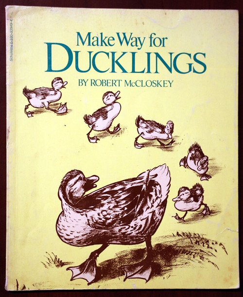 Make Way for Ducklings by Robert McCloskey 1969 Vintage Scholastic Paperback