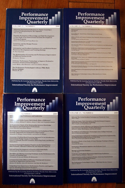 Performance Improvement Quarterly (2000) Volume 13 Numbers 1-4 PIQ Business