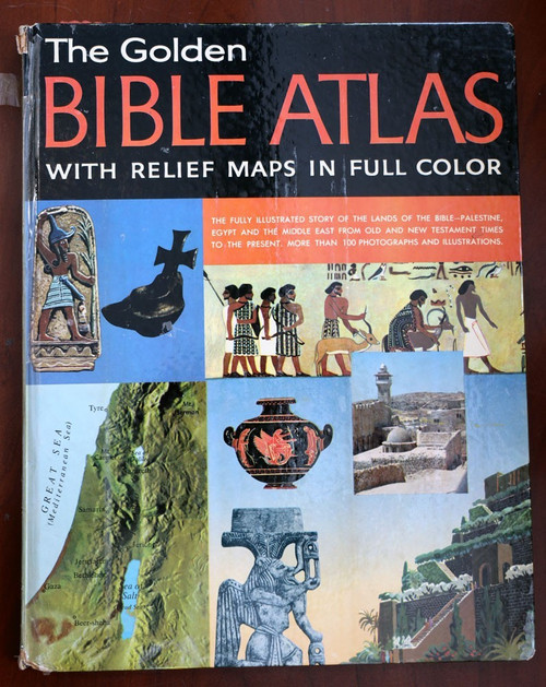 The Golden BIBLE ATLAS with Relief Maps in Full Color 1961 Samuel Terrien/Bolin