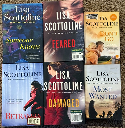 Lot of 6 Lisa Scottoline Books Someone Knows/Feared/Damaged/Betrayed/Most Wanted