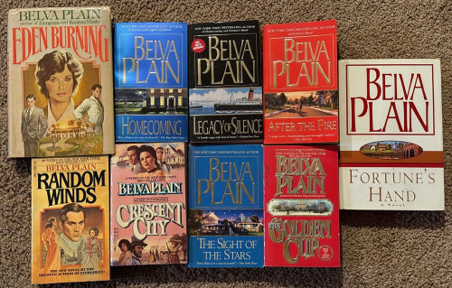 Lot of 12 BELVA PLAIN Books Eden Burning/Fortune's Hand/Crescent City/Golden Cup
