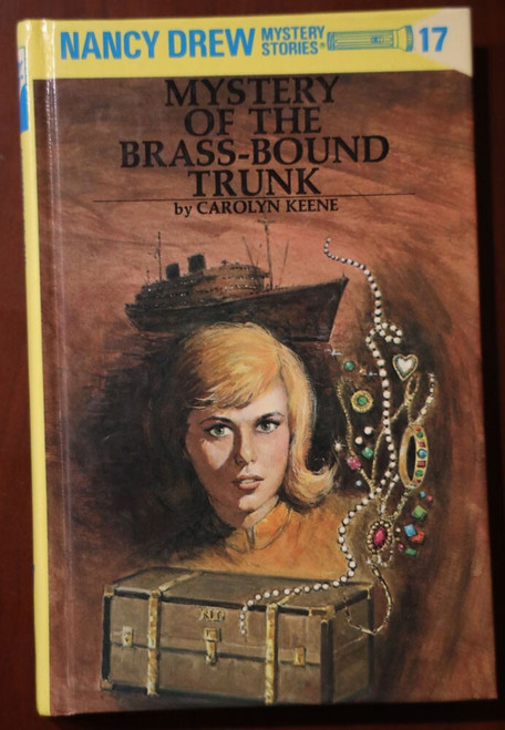Mystery of the Brass-Bound Trunk Carolyn Keene 1992 NANCY DREW #17 Glossy Yellow