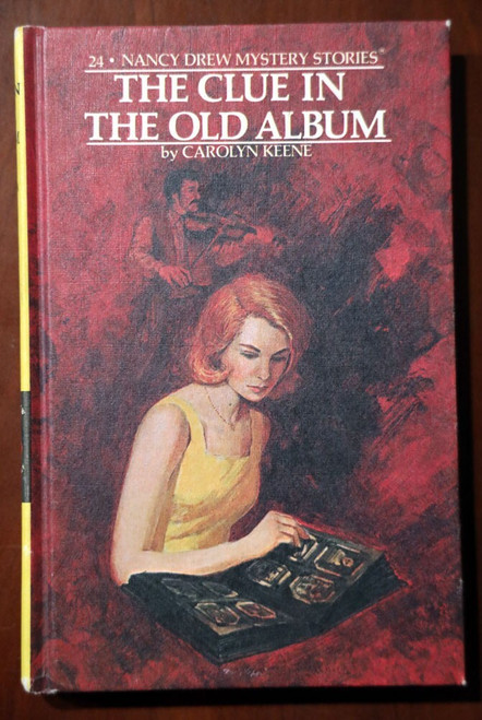 The Clue in the Old Album by Carolyn Keene 1977 NANCY DREW MYSTERY #24 Yellow HC