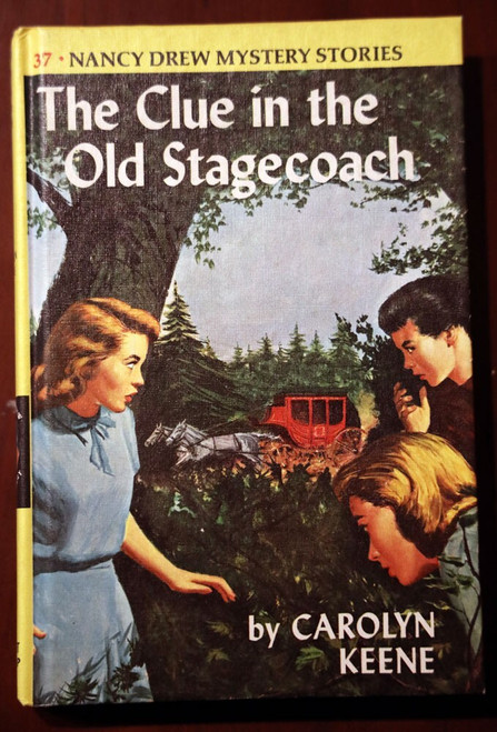 Clue in the Old Stagecoach by Carolyn Keene #37 Nancy Drew 1960 Yellow Hardcover
